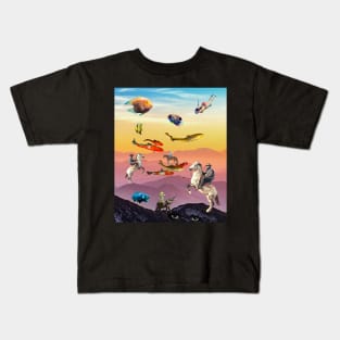 COWBOYS HERDING FISH Kids T-Shirt